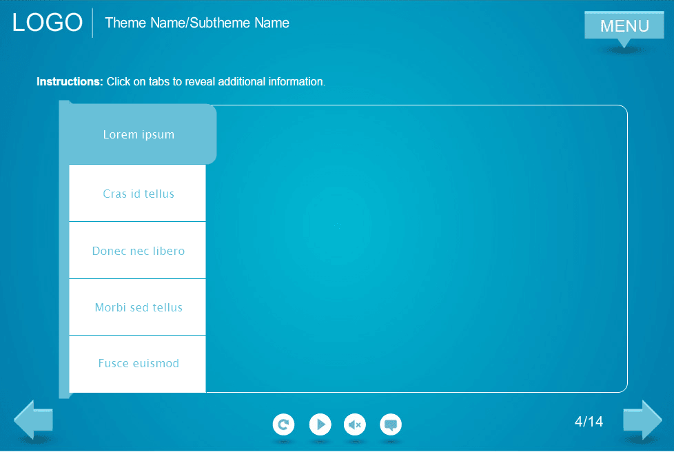White Tabs — Lectora Templates for eLearning Courses White Tabs — Lectora Templates for eLearning Courses