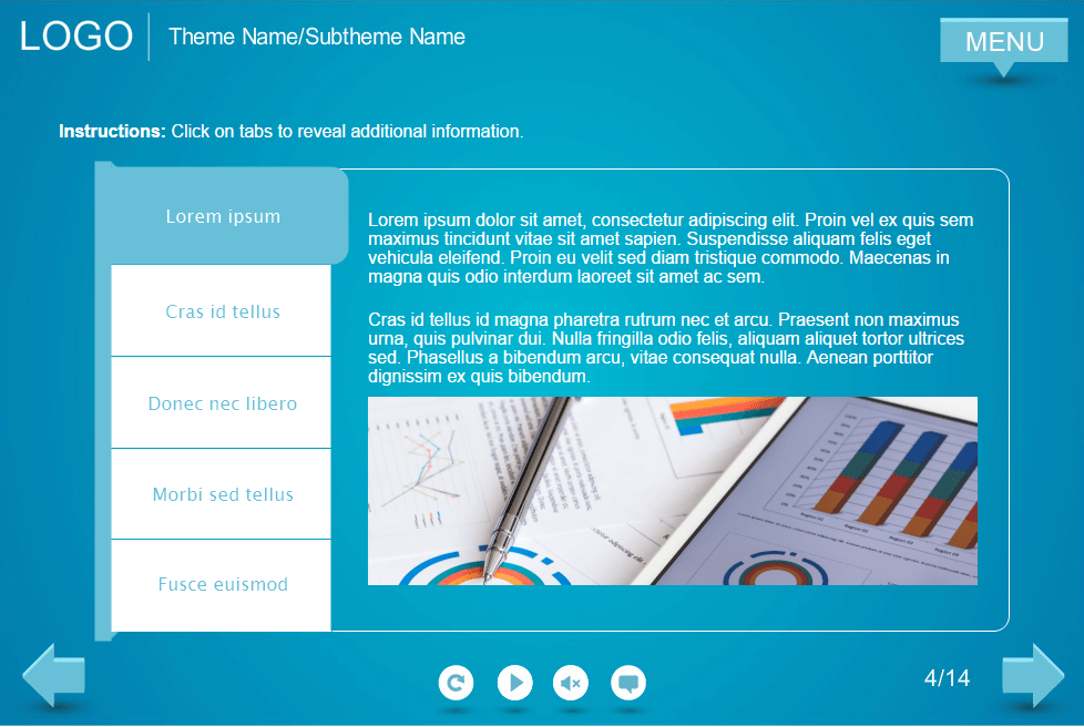 Blue Active Tab — Lectora Templates for eLearning Blue Active Tab — Lectora Templates for eLearning