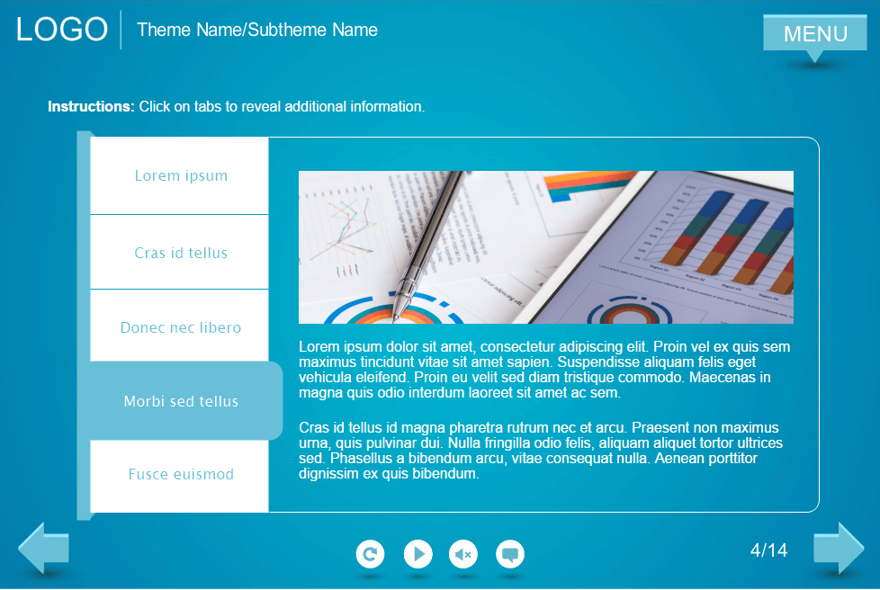 Vertical Tabs Block — Lectora Publisher eLearning Template Vertical Tabs Block — Lectora Publisher eLearning Template