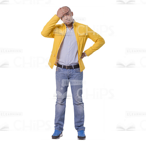 Tired Man Character Cutout Image -0