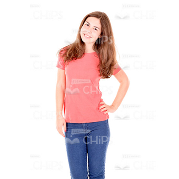 Pretty Young Woman Smiling Stock Photo-0