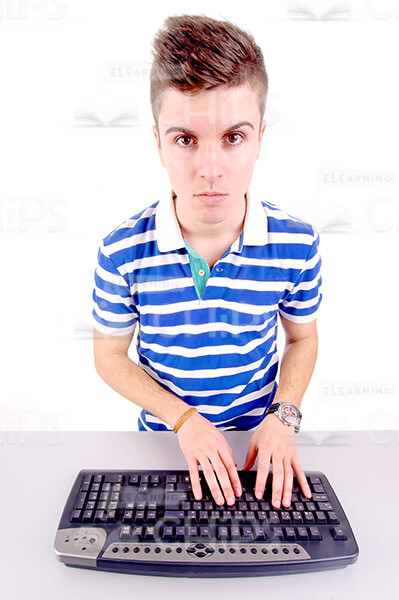 Teenager With Keyboard Stock Photo Pack-29804