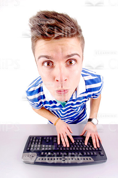 Teenager With Keyboard Stock Photo Pack-29806