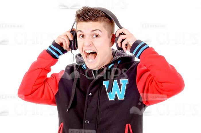 Attractive Young Guy With Gadgets Stock Photo Pack-29849