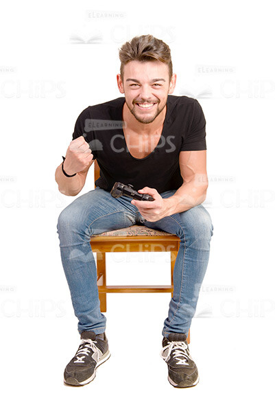 Young Man Playing Videogames Stock Photo Pack-29945