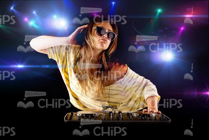 Pretty DJ Girl Stock Photo Pack-30075