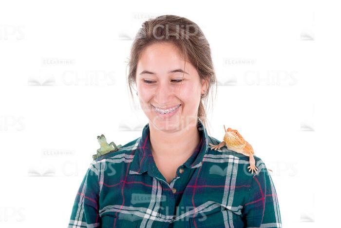 Young Woman With Exotic Animals Stock Photo Pack-30185