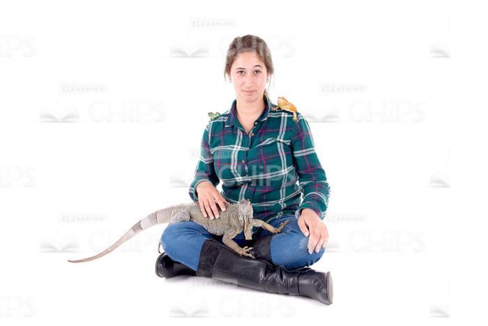 Young Woman With Exotic Animals Stock Photo Pack-30186