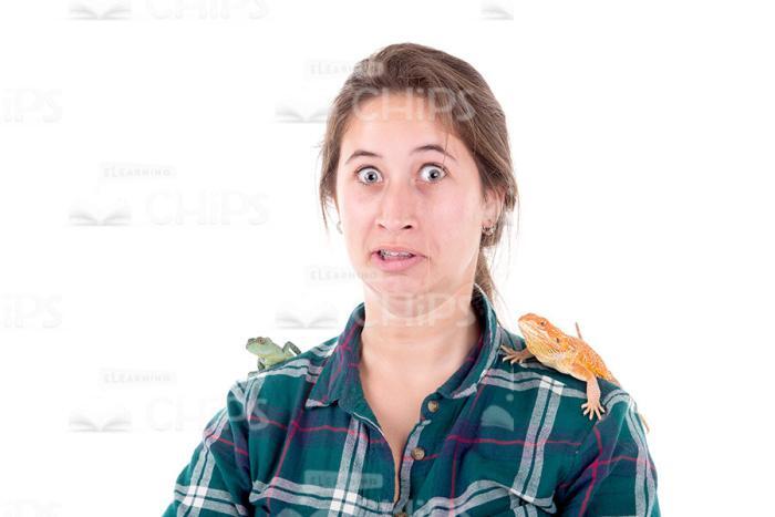 Young Woman With Exotic Animals Stock Photo Pack-30188