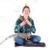 Young Woman With Exotic Animals Stock Photo Pack-30189