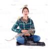 Young Woman With Exotic Animals Stock Photo Pack-30191