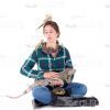 Young Woman With Exotic Animals Stock Photo Pack-30193