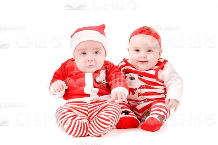 Little Children In Christmas Costumes Stock Photo Pack-30300