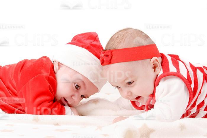 Little Children In Christmas Costumes Stock Photo Pack-30302