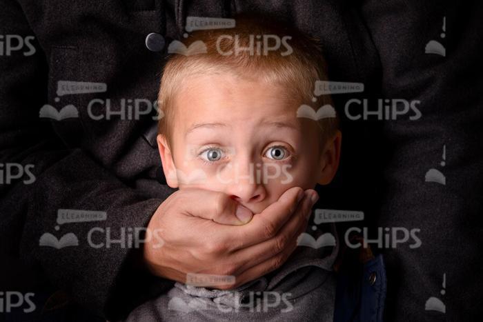Frightened Little Boy Stock Photo Pack-30472