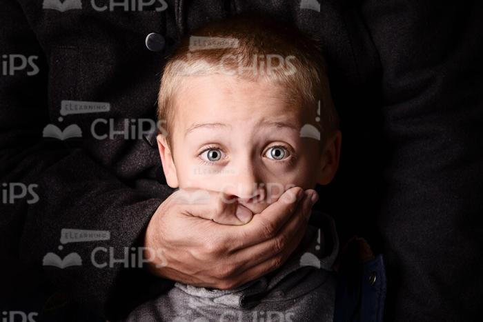 Frightened Little Boy Stock Photo Pack-30473