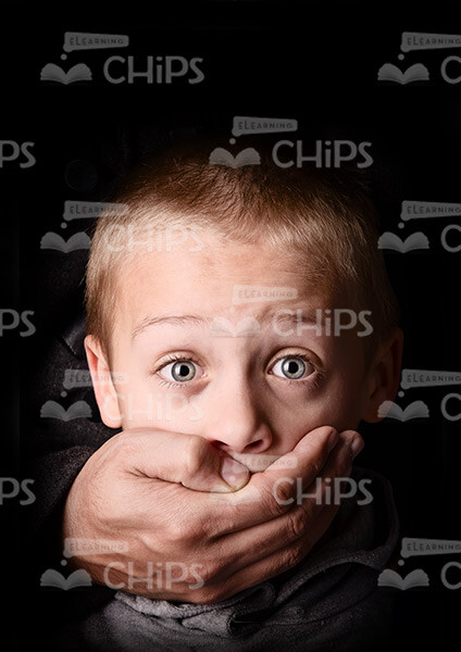 Frightened Little Boy Stock Photo Pack-30474