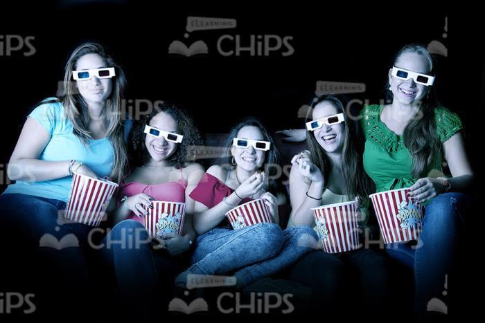 Girls Watching Movie Together Stock Photo Pack-30673