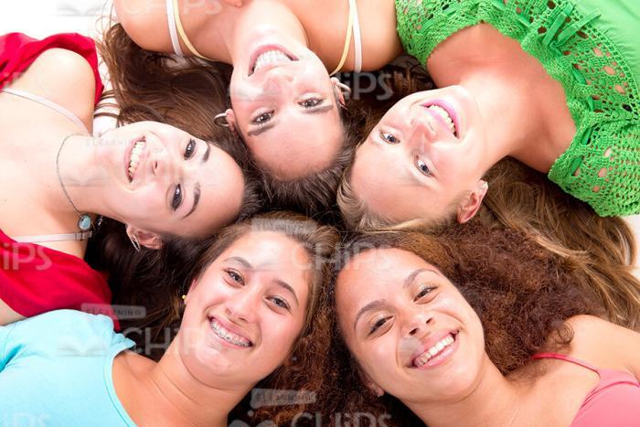 Happy Young Girls Stock Photo Pack-30801