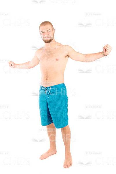 Handsome Man Wearing Shorts Stock Photo Pack-29742