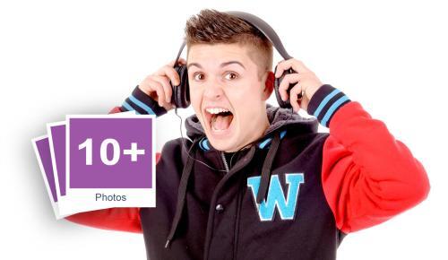 Attractive Young Guy With Gadgets Stock Photo Pack-0