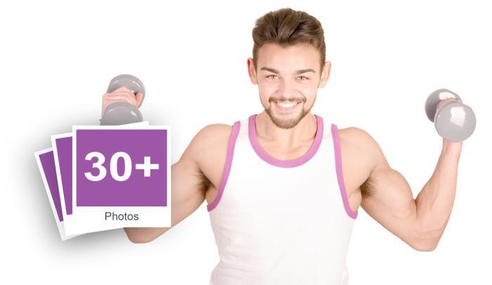 Young Man Doing Exercises Stock Photo Pack-0