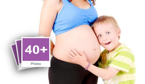 Pregnant Young Woman Stock Photo Pack-0