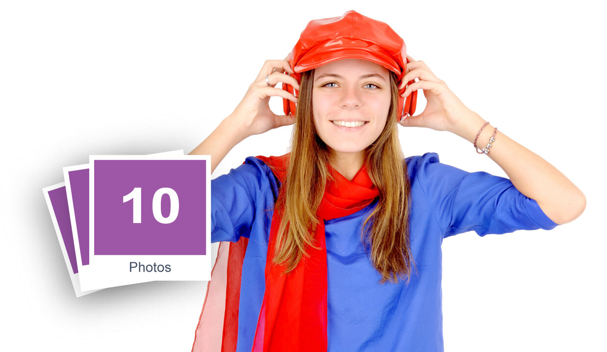 Pretty Young Woman Wearing Headphones Stock Photo Pack-0 Pretty Young Woman Wearing Headphones Stock Photo Pack-0