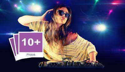 Pretty DJ Girl Stock Photo Pack-0
