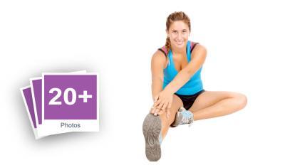 Young Girl Exercising Stock Photo Pack-0