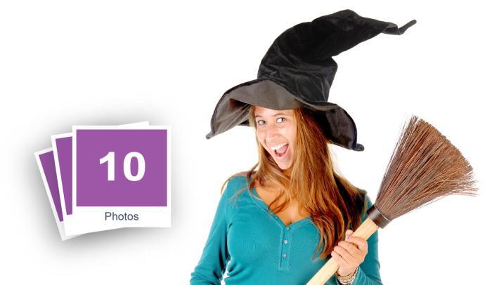 Pretty Woman In Halloween Outfits Stock Photo Pack-0