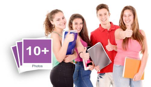 Group Of Young Students Stock Photo Pack-0