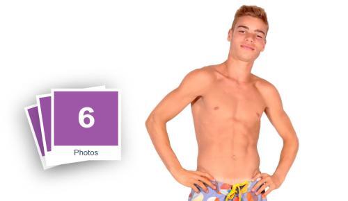 Teenage Man In Beachwear Stock Photo Pack-0