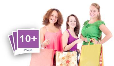 Young Ladies Shopping Stock Photo Pack-0