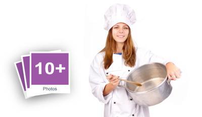 Young Female Chef Stock Photo Pack-0
