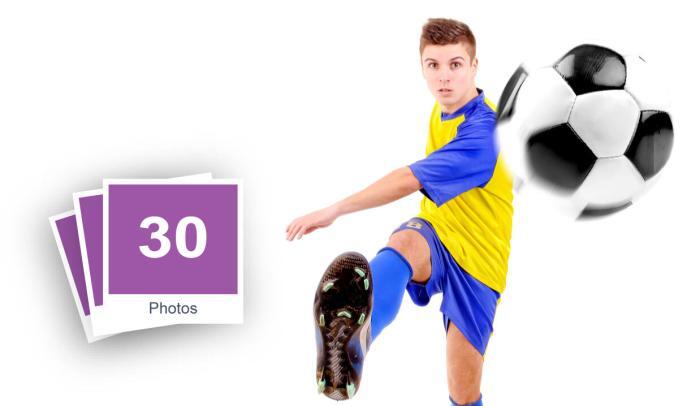 Young Guy Playing Football Stock Photo Pack-0