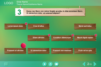 Creative Green Quiz — Storyline e-Learning Templates