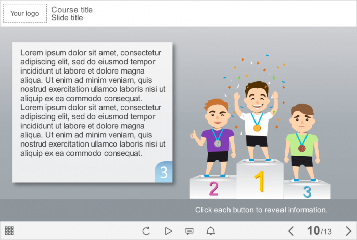 Men Vector Characters With Course Information — Storyline e-Learning Templates