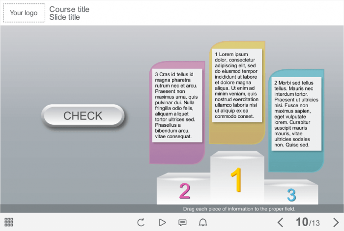Check The Results Button — Articulate Storyline eLearning Templates