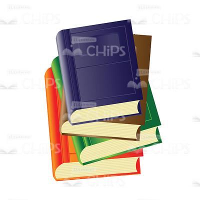 Books with Colored Covers Vector Image-0