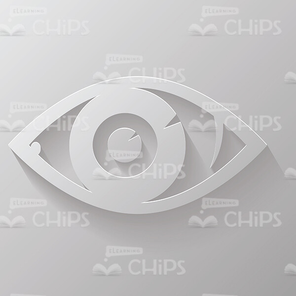 Grey Eye Vector Icon-0