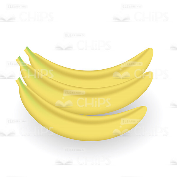 Three Bananas Vector Image-0