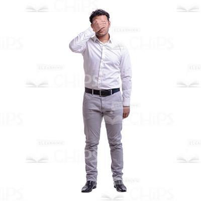 Young Businessman With Closed Eyes Cutout Photo-0