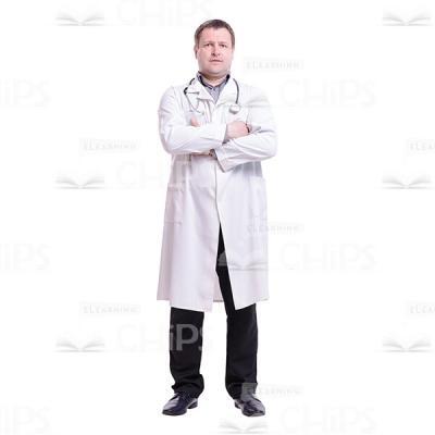 Doctor With Crossed Arms Cutout Photo-0