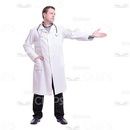 Doctor With Stretched Left Arm Cutout Photo-0