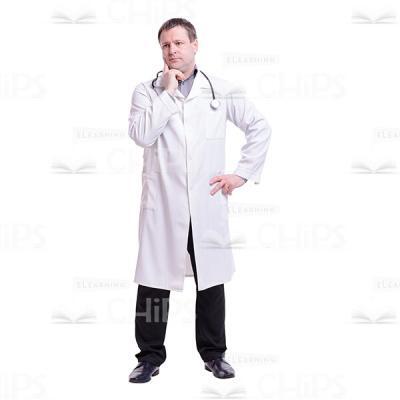 Pensive Doctor Cutout Photo-0