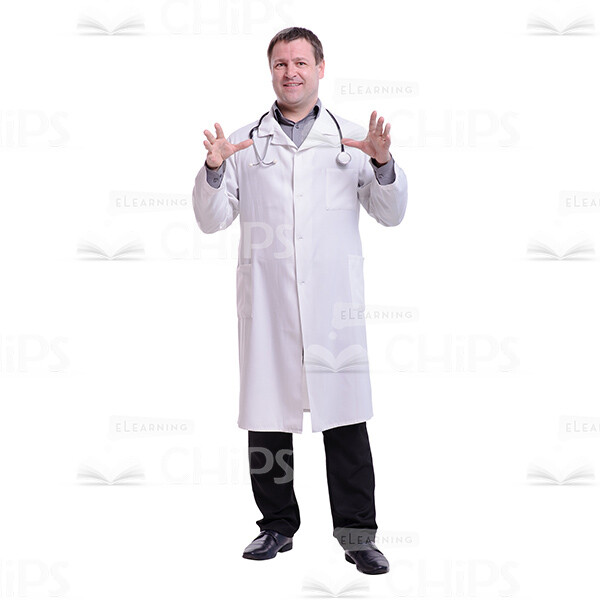 Gesticulating Doctor Cutout Photo-0