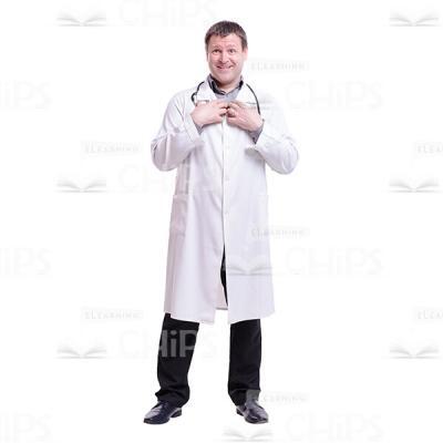 Happily Smiling Doctor Cutout Photo-0