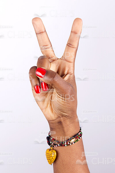 Victory Hand Gesture Stock Photo-0