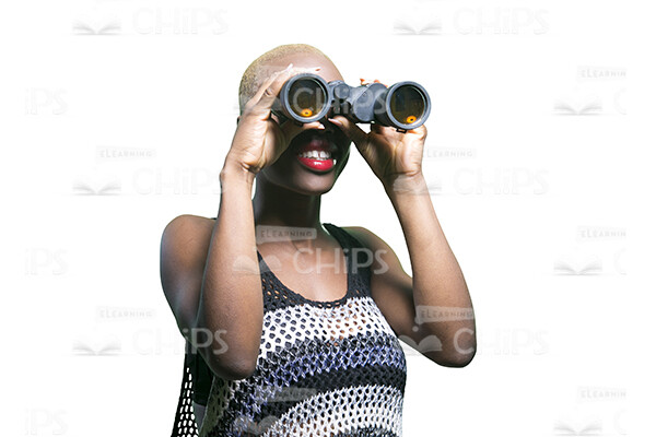 Woman Looking Through Binoculars Stock Photo Pack-31005